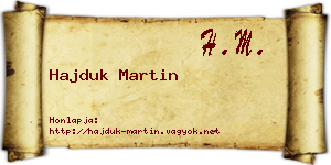 Hajduk Martin névjegykártya
