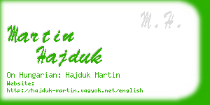 martin hajduk business card